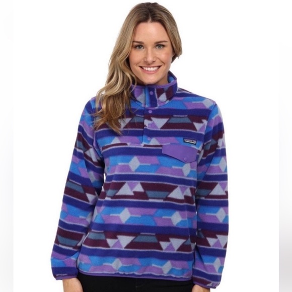 Patagonia Synchilla Fleece Snap T Southwest Aztec Pullover Guatemalan Tango S - Picture 1 of 10